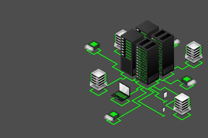 A network diagram of connected devices.